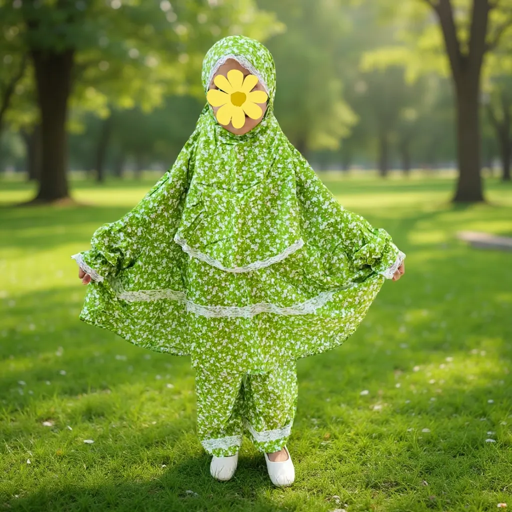 Kids Cotton Khimar Set KCK126